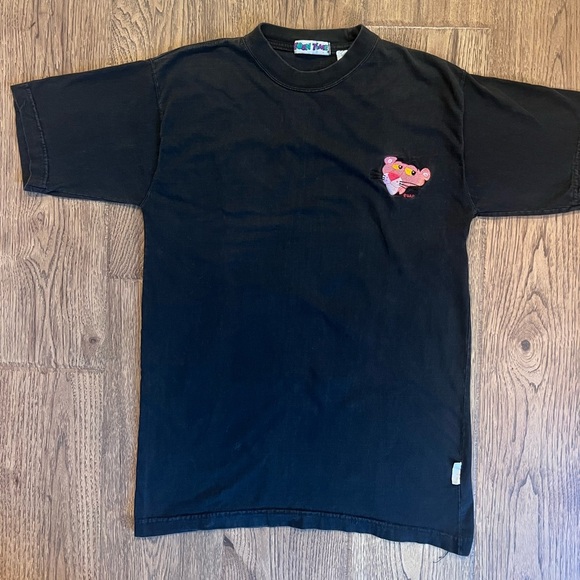 Rare Embroidered Pink Panther Vintage Tee Medium - Picture 1 of 6